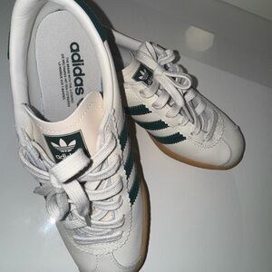 Adidas Classic White and Dark Green Shoes